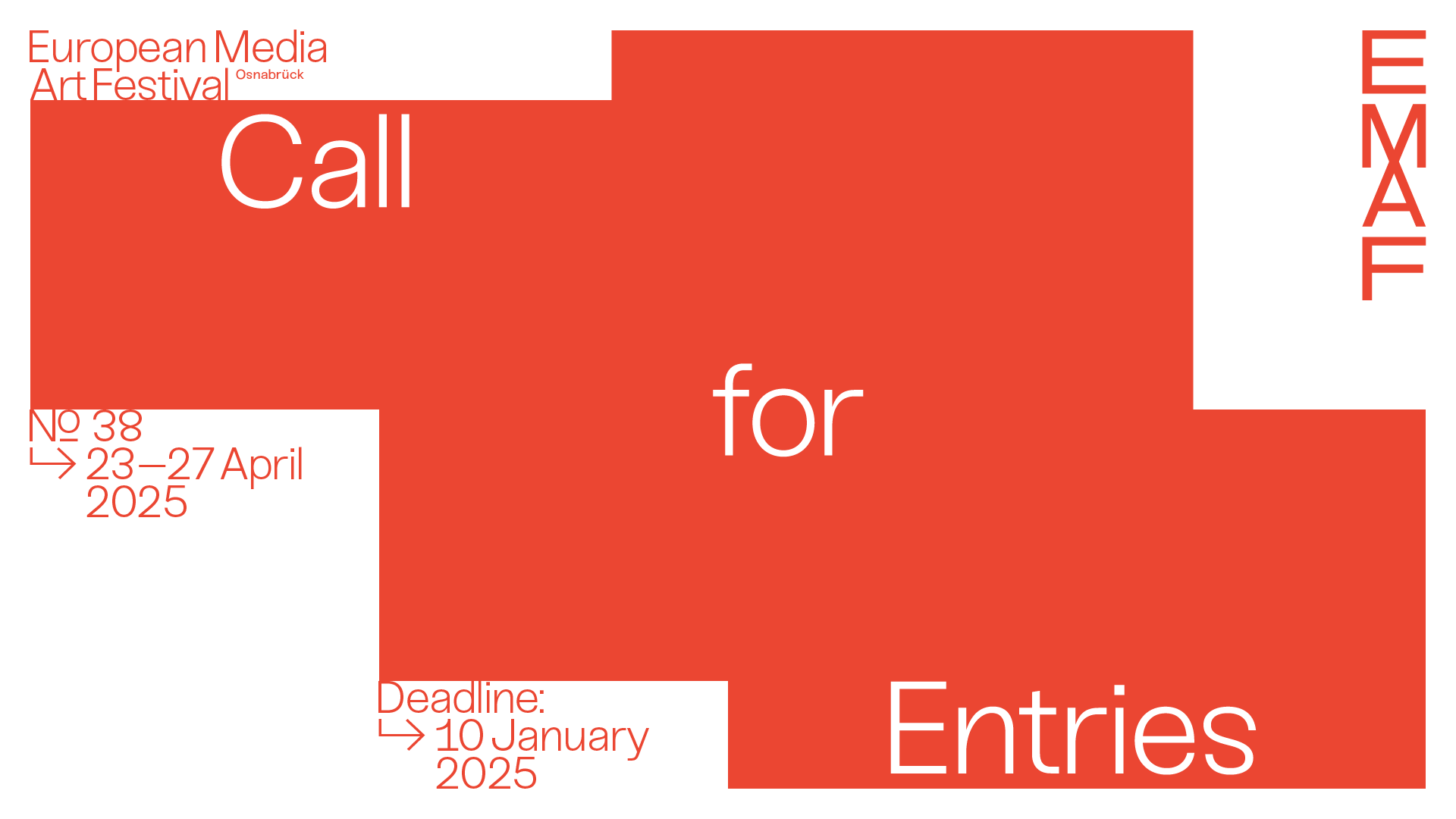 EMAF 38 Call for Entries horizontal